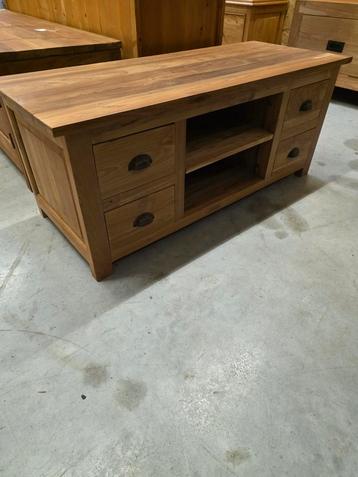 Mooi massief teakhouten tv meubel 120cm  beschikbaar voor biedingen