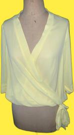 Nieuwe blouse met knoop maat 12 (42-44), Jaune, Taille 42/44 (L), Envoi, Neuf