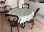 Ronde uitschuifbare tafel met 4stoelen, Ophalen, Gebruikt