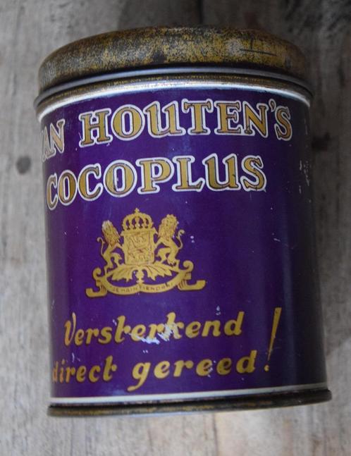 *~* Blik van Houten's Cocoplus *~*, Verzamelen, Blikken, Gebruikt, Overige, Overige merken, Ophalen of Verzenden