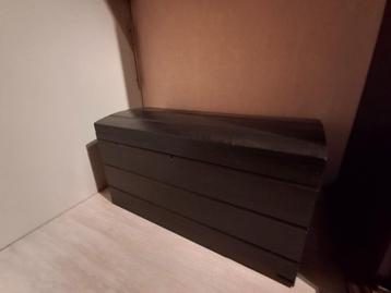 zwarte opbergkist, Huis en Inrichting, Woonaccessoires | Kisten, Ophalen, Minder dan 50 cm, Gebruikt, 50 tot 100 cm