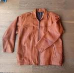 Warme lederen jas man - cognac  xxl, Kleding | Heren, Ophalen of Verzenden, Gedragen, Overige maten, Bruin