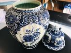 Grote Delfts Blauwe dekselvaas – Boch Royal Sphinx - 45cm, Antiek en Kunst, Ophalen of Verzenden