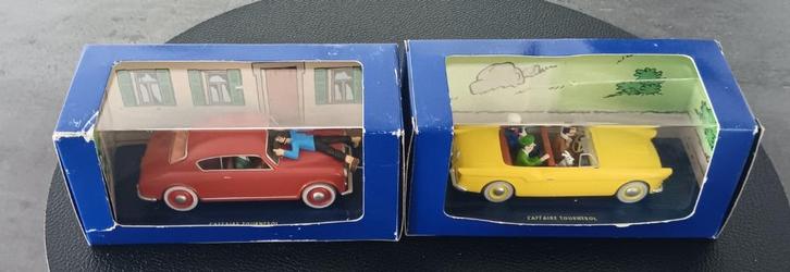 Kuifje 2 auto's uit De Zaak Zonnebloem, Verzamelen, Stripfiguren, Zo goed als nieuw, Beeldje of Figuurtje, Kuifje, Ophalen of Verzenden