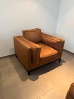 1 - zit cognac Ygo NIEUW + poef, Huis en Inrichting, Ophalen, Zo goed als nieuw