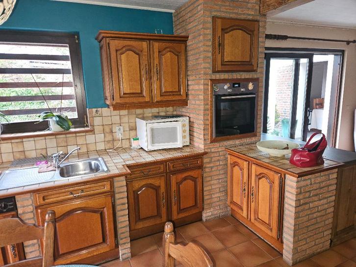 cuisine, Huis en Inrichting, Keuken | Keukenelementen, Gebruikt, 150 tot 200 cm, 200 cm of meer, 50 tot 75 cm, Bruin, Ophalen