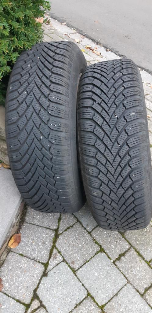 2 CONTINENTAL winterbanden gemonteerd op 2 velgen (+2 velgen, Auto-onderdelen, Banden en Velgen, Band(en), Winterbanden, 15 inch