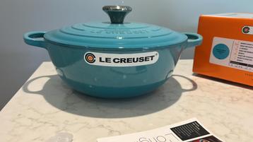 Nieuwe Le Creuset Marmite Signature soeppot Caribbean Teal beschikbaar voor biedingen