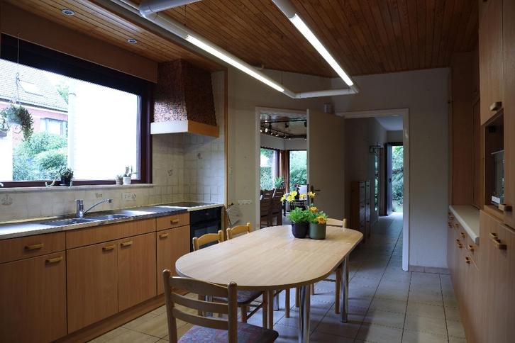 Keukentafel (in lengte uitschuifbaar) met 4 stoelen, Huis en Inrichting, Tafels | Eettafels, Gebruikt, 50 tot 100 cm, 150 tot 200 cm