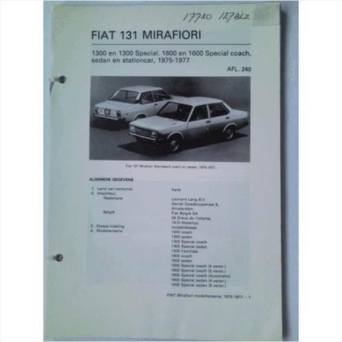 Fiat 131 Mirafiori Vraagbaak losbladig 1975-1977 #2 Nederlan, Livres, Autos | Livres, Utilisé, Enlèvement ou Envoi