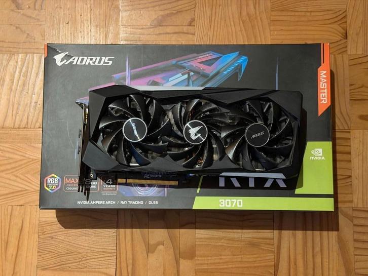 Zeldzame Gigabyte AORUS GeForce RTX 3070 - LCD, Computers en Software, Videokaarten, Gebruikt, Nvidia, PCI-Express 5.0, GDDR6