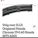 Honda chroomvelg j17x1.40 1177 dot, Fietsen en Brommers, Ophalen, Nieuw, Overige typen, Honda