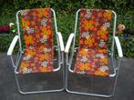 2 knappe vintage seventies camping stoelen / klapstoelen, Ophalen, Gebruikt, Twee, Overige kleuren