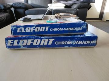 TE KOOP SET RING EN STEEKSLEUTELS , ELOFORT CHROM VAN - DUIM beschikbaar voor biedingen