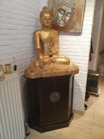 Boeddha vorige eeuw hout goudverguld ruim 90 cm hoog uniek e, Ophalen