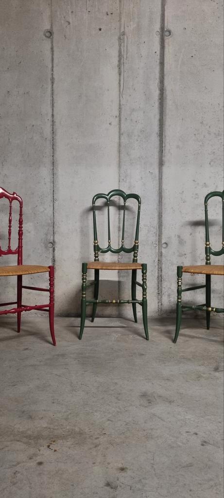 3 magnifiques Chiavari fabriqués à la main  chaises en bois, Antiquités & Art, Antiquités | Meubles | Chaises & Canapés, Enlèvement ou Envoi