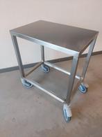 Inox tafel op wielen 60x40x54 (h) cm NIEUW, Doe-het-zelf en Bouw, Werkbanken, Ophalen of Verzenden, Nieuw, Minder dan 70 cm