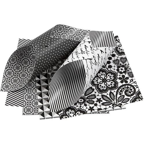 Origami papier 10x10cm zwart wit 50 vellen, Hobby en Vrije tijd, Knutselen, Nieuw, Verzenden