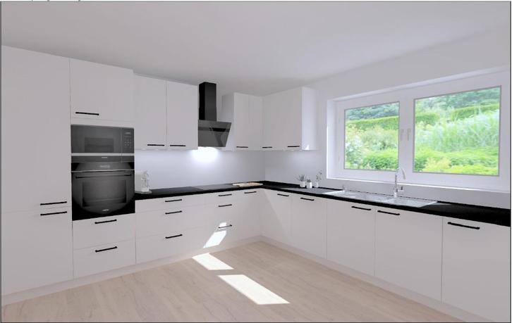 Nieuwe keuken, Huis en Inrichting, Keuken | Complete keukens, Nieuw, Dubbelwandige keuken, Wit, Hout, Ophalen