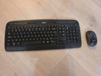 Draadloos azerty toetsenbord + muis, Computers en Software, Toetsenborden, Ophalen, Azerty, Zo goed als nieuw, Draadloos