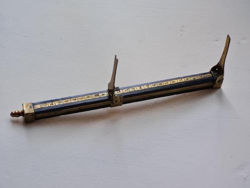 Ebbenhout en koperen voet schuifmeter Mid 19de E, Antiek en Kunst, Antiek | Gereedschap en Instrumenten, Ophalen of Verzenden