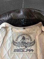 Segura 70 vintage power donker bruin lederen vest 3XL, Motoren, Kleding | Motorkleding, Ophalen