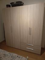 Garde robe 4 portes et deux tiroirs, 150 à 200 cm, Comme neuf, Avec tablette(s), 50 à 75 cm