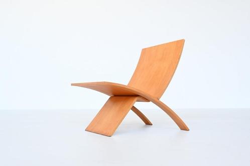 Laminex by Jens Nielsen stoel in topstaat, Huis en Inrichting, Stoelen, Zo goed als nieuw, Eén, Hout, Bruin, Ophalen