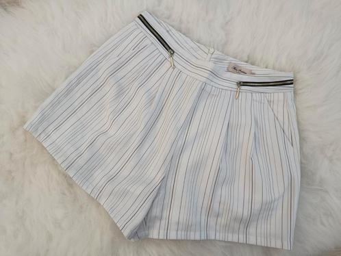 Miss Patina - witte short met strepen, Vêtements | Femmes, Culottes & Pantalons, Comme neuf, Taille 38/40 (M), Blanc, Courts, Enlèvement ou Envoi