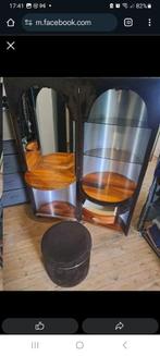 Vintage kaptafel met cilinder van synthetisch bont, Ophalen, Gebruikt, Overige materialen, Vintage