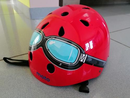 Kiddi Moto Helm Red Goggle 53-58cm Medium *Perfecte staat*, Fietsen en Brommers, Fietsaccessoires | Fietshelmen, Zo goed als nieuw