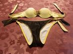 (53)- bikini femme t.40 noir jaune, Kleding | Dames, Badmode en Zwemkleding, Ophalen of Verzenden, Zo goed als nieuw, Zwart, Bikini