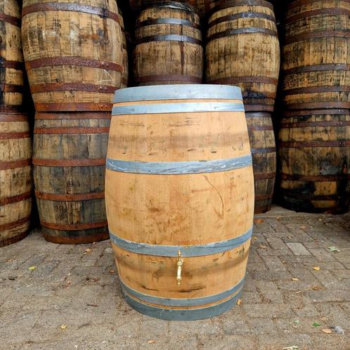 Houten regenton - wijnvat - 225 liter - messing kraantje, Tuin en Terras, Regentonnen, Nieuw, Hout, 150 liter of meer, Met kraantje