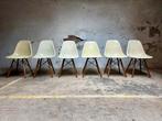 Vintage stoelen glasvezel DSW eames Herman Miller, Ophalen, Wit, Vintage, Hout