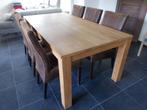 Teak tafel en 6 stoelen, Huis en Inrichting, Tafels | Eettafels, Ophalen, Zo goed als nieuw, Teakhout