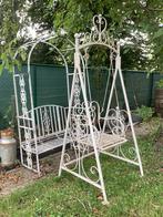 Smeedijzeren tuinbank, Tuin en Terras, Ophalen, Gebruikt