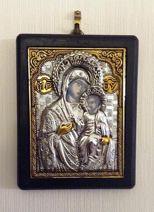 Replica traditioneel Grieks-Byzantijns icoon Heilige Maria, Verzamelen, Religie, Zo goed als nieuw, Christendom | Protestants