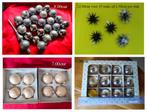 kerstballen kaarsjes spaarpot kat kerstmannen strik stof +, Ophalen of Verzenden, Zo goed als nieuw