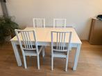 Table extensible & lot de 4 chaises IKEA, Enlèvement, Utilisé, 4 à 6 chaises