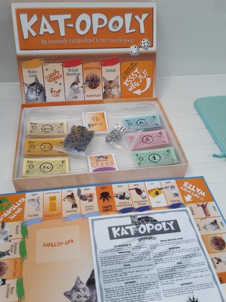 Nieuw spel Kat-Opoly, leuke versie van Monopoly, 2-6 spelers, Hobby en Vrije tijd, Gezelschapsspellen | Bordspellen, Nieuw, Ophalen of Verzenden