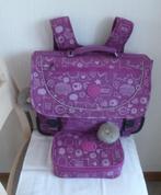 Kipling Mallette 6/12 ans et gd plumier + singes boules, Enlèvement ou Envoi, 30 à 40 cm, Utilisé, Violet