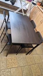 Tafel 4p met 4 stoelen van ikea, Huis en Inrichting, Tafels | Eettafels, Ophalen, Zo goed als nieuw
