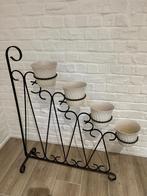 Vintage smeedijzeren plantenstandaard -4 potten, Ophalen