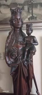 Groot eiken Madonna Beeld O.L.V. van Tongeren 19-eeuw., Antiek en Kunst, Antiek | Religieuze voorwerpen, Ophalen