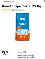 Knauf Chape 3 zakken 25kg, Ophalen, Nieuw