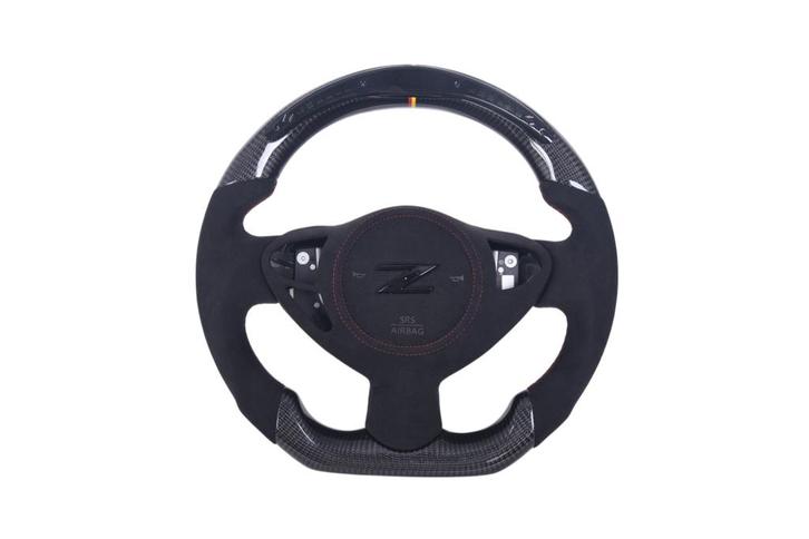 Nissan 370 Z carbon & Alcantara LED sportstuur, Auto-onderdelen, Besturing, Nissan, Nieuw, Verzenden