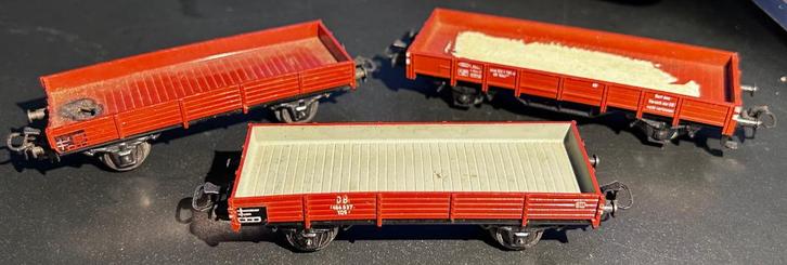 3227. Set van 3 platte auto's van H0 Märklin., Hobby en Vrije tijd, Modeltreinen | H0, Gebruikt, Wagon, Märklin, Ophalen of Verzenden