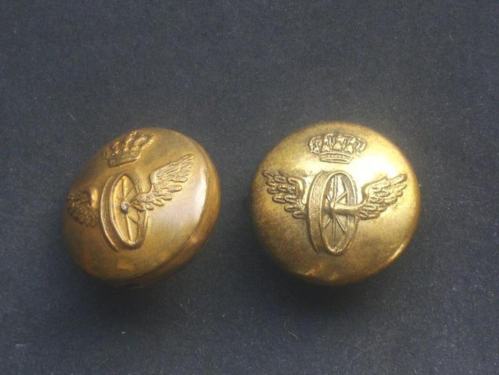 Deux boutons Fonson Bruxelles chemin de fer belge, Collections, Trains & Trams, Utilisé, Train, Envoi