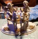 Beau couple en porcelaine mari et femme avec 2 chevaux, Enlèvement