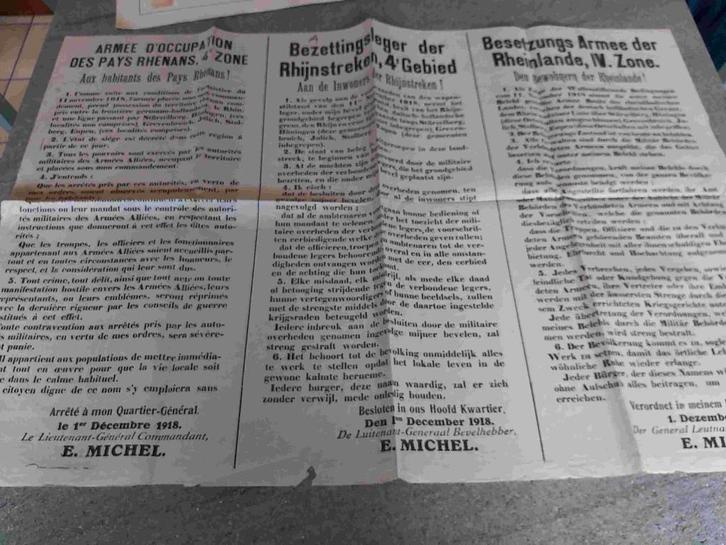 Duitsland Allemagne 1923 Armée Leger België Belgique Rijn, Verzamelen, Militaria | Algemeen, Overige soorten, Verzenden